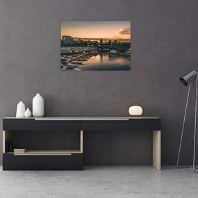 Obraz - miasto portowe (70x50 cm)