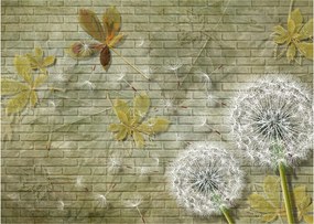 Obraz na szkle - Dmuchawce unoszone wiatrem (70x50 cm)