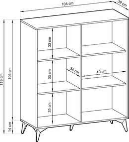 Komoda DIAMANTE 104 cm do Salonu Sypialni Czarny