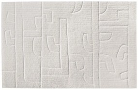 Dywan z wypukłym wzorem z ręcznie tkanej wełny nowozelandzkiej - 160 x 230 cm - 1400g/m2 - Kość słoniowa - CORALIE