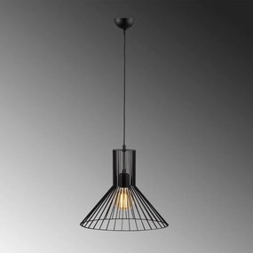 Czarna lampa wisząca z metalowym kloszem ø 38 cm Fellini – Opviq lights