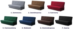Jasnobrązowa rozkładana kanapa tapicerowana - Koflox
