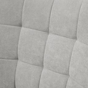 HOMCOM Fotel akcentowy w stylu skandynawskim, fotel z otomaną, zestaw, drewno bukowe, wykończenie corduroy, Szary