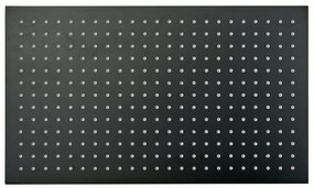 Deszczownica XXL ze stali nierdzewnej DPG2051Super płaska w kolorze czarnym - 50 x 30 cm