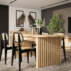Stół z lamelami Formswift 7128, rozkładany od 180 do 230 cm, dąb Mauvella