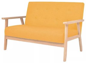 2-osobowa żółta sofa retro T4-H42