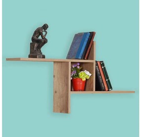 Półka ścienna 50x100 cm, kolor brązowy