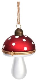 Szklana ozdoba świąteczna wykonana ręcznie 9 cm Mushroom – Sass &amp; Belle