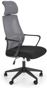 Popielato Fotel Czarny Obrotowy Do 36 Kolorów W5-P49
