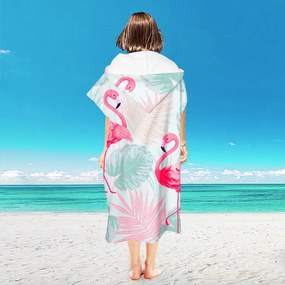 Zestaw rodzinny 2 szt. Ręczników plażowych FLAMINGO, kolorowe.