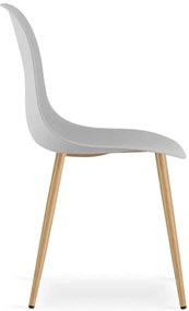 Szare minimalistyczne krzesło metalowe S0-D59