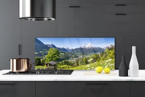 Panel nad blat kuchenny Pola U Podnóża Majestatycznych Gór