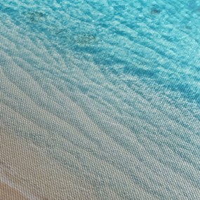Obraz - Plaża (z zegarem) (90x30 cm)
