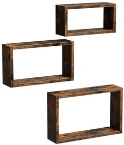 Zestaw 3 półek industrialnych rustyklany brąz Z5-S19