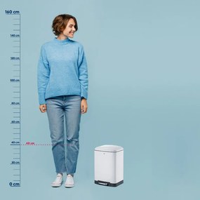 Kela Kosz na śmieci z pedałem DAVINO 12 L, biały