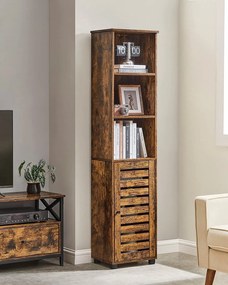 Regał TAYLOR z szafką i półkami 40x30x167cm, rustykalny brązowy