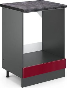 Szafka kuchenna czerwony połysk 60x60x81.6 r-line