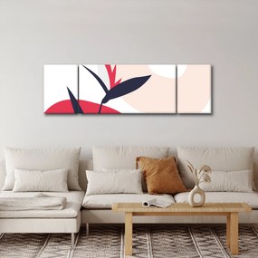 Obraz - Różowa abstrakcja kwiatowa N⁰1 (170x50 cm)