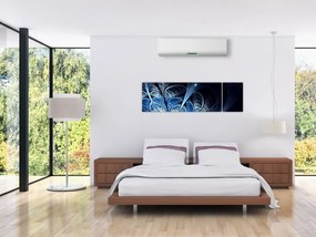 Obraz ciemnoniebieskiego kwiatu (170x50 cm)