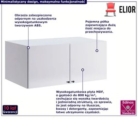 Biała zamykana półka ścienna z dwoma frontami - Wilhelm 4X