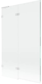 Mexen Lunar L parawan nawannowy 2-skrzydłowy lewy 110 x 150 cm, transparent, biały - 897L-110-100-20-00-L