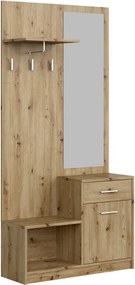 Garderoba do przedpokoju dąb artisan E8-P16