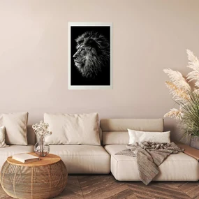 Plakat Niebieskooki lew 21x30 cm bez ramy z marginesem ARTGEIST B