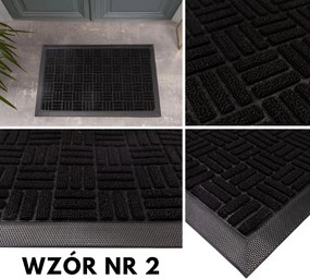 Wycieraczka 45x75cm materiałowa z gumowym spodem i krawędziami estetyczna