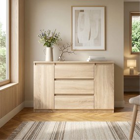 Komoda NUDO 120 cm do Salonu Sypialni Dąb sonoma