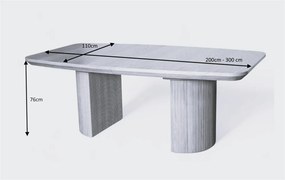 Stół rozkładany LINEA Dąb do Salonu Jadalni 200-300 x 110 x 76 cm, Owalny