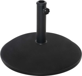 Outsunny Podstawa na Parasol 25kg Stalowa Wytrzymała na Warunki Pogodowe Czarna | Aosom PL