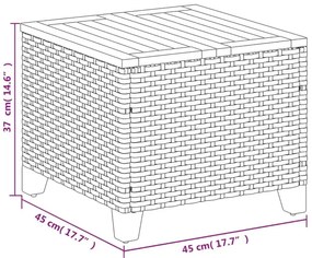 Stolik ogrodowy z drewnem akacjowym technorattan - Irgan 4X