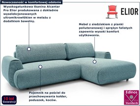 Szaroniebieski narożnik w stylu nowoczesnym T6-M07