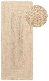 Chodnik z juty dwustronny/tkany ręcznie w jasnym naturalnym kolorze 80x200 cm Sharmila Natural White – Hanse Home