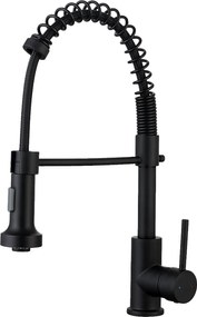 Plimo bateria zlewozmywakowa z ruchomą słuchawką prysznicową, matowa czerń - Essebagno