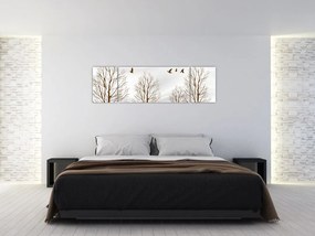 Obraz - Jeleń przed rzeką (170x50 cm)
