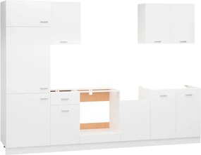Zestaw białych nowoczesnych mebli kuchennych K8-B98