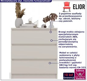 Minimalistyczna komoda z szufladami kaszmir - Gepetto