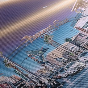 Zdjęcie ulicy w Las Vegas (z zegarem) (90x30 cm)