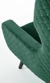 Zielony welwetowy fotel do karmienia uszak C5-S65