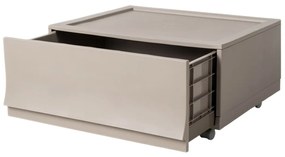 Modułowy pojemnik Wave Wood na kółkach 54,6 x 43,4x 22 cm, szeroki - 1 szuflada - kółka