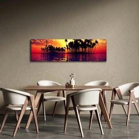 Obraz wyspy o zachodzie słońca (170x50 cm)