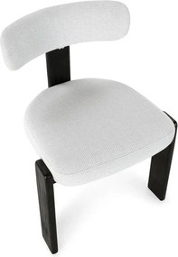 Czarne/jasnoszare tapicerowane krzesła zestaw 2 szt. Nadia – MOME