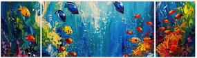Obraz - Malowanie podwodnego świata (170x50 cm)