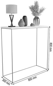 Nowoczesna konsola dąb sonoma + złoty  S7-E10