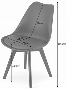 Zestaw stół prostokątny 120x80 craft, czarne nogi + 4 krzesła MARK czarne, czarne nogi