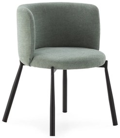 Miętowe tapicerowane fotele jadalniane zestaw 2 szt. Ginny – MOME