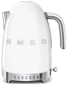 Biały czajnik elektryczny ze stali nierdzewnej 1,7 l Retro Style – SMEG