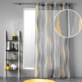 Szara firanka z woalu 140x240 cm Ondulys – douceur d'intérieur