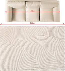 Dywan Travero beige/cream 160x230 cm